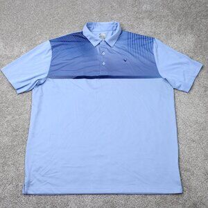 Callaway Opti-Dri Polo Shirt Mens XL Blue Golf 100% Polyester‎ S/S Pullover